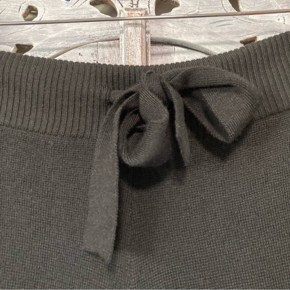 NWOT Staud Black Knit Wool Blend Wide Leg High Waist Drawstring Pants - Picture 9 of 11